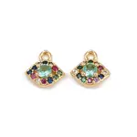 Brass Micro Pave Cubic Zirconia Pendants