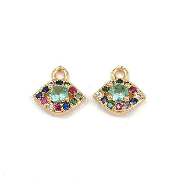 Brass Micro Pave Cubic Zirconia Pendants