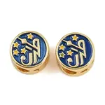 Brass Enamel European Beads