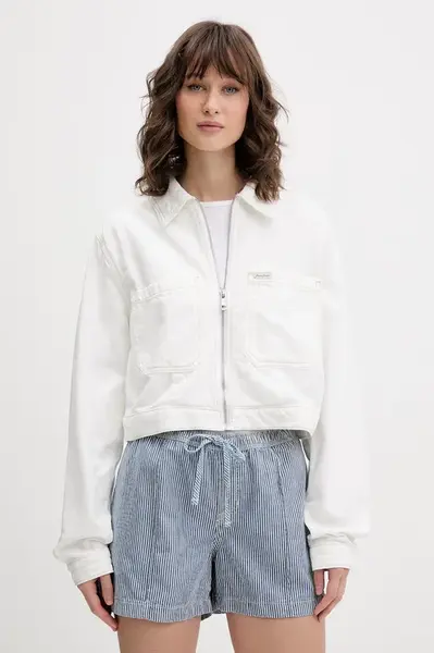 Guess Jeans džínsová bunda dámska s bavlnou