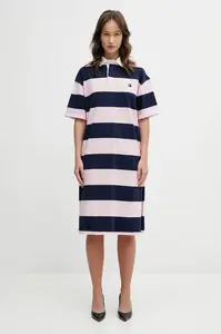 coperni Bavlněné šaty Coperni Striped Polo