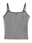 Tommy Jeans Top 'ESSENTIAL'  čierna / biela
