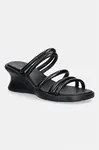 Camper  pantofle na klínku dámské kožené Louise Sandal