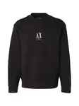 ARMANI EXCHANGE Mikina 'Felpa'  čierna / biela
