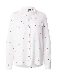 VERO MODA Blúzka 'VMBumpy'  červená / biela