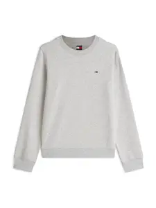 Tommy Jeans Mikina 'Brushed'  sivá melírovaná