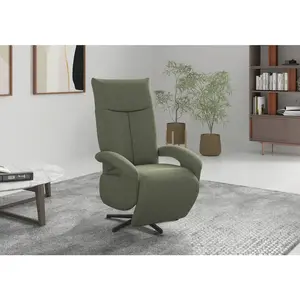 Sit & More RELAXAČNÍ KŘESLO, textil, olivově zelená