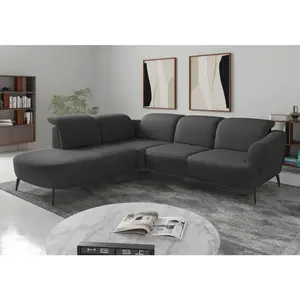 Sit & More ROHOVÁ SEDAČKA, textil, tmavě šedá