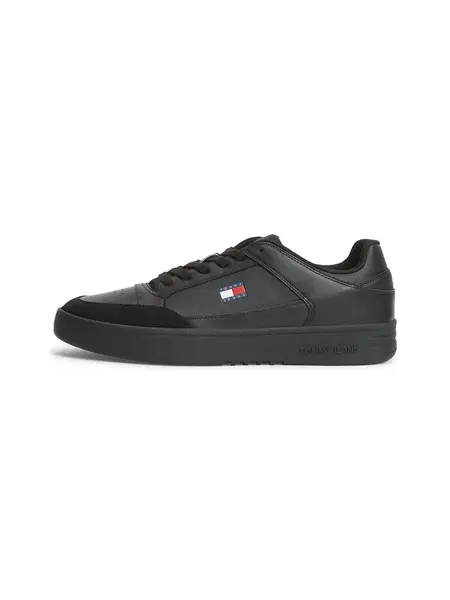 Tommy Jeans Nízke tenisky 'Mixed Texture Basketball'  čierna