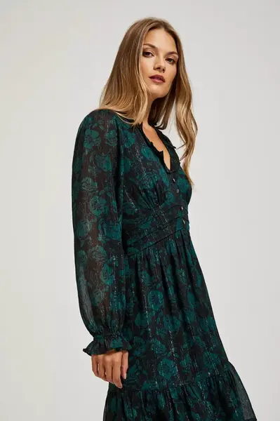 Marisse Chiffon Dress With A Floral Pattern