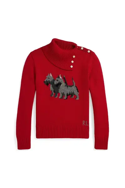 Detský bavlnený sveter Polo Ralph Lauren