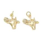 Brass Micro Pave Cubic Zirconia Pendants