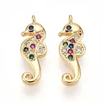 Brass Micro Pave Cubic Zirconia Pendants