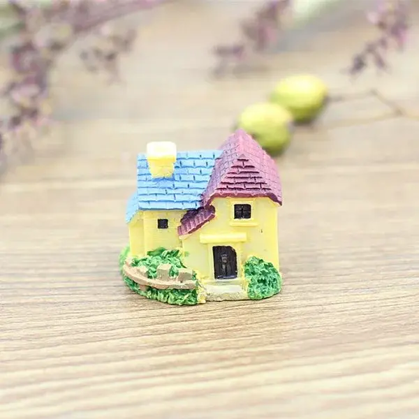 Resin Villa House Figurines Display Decorations