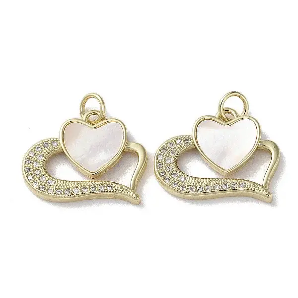 Brass Micro Pave Cubic Zirconia Pendants