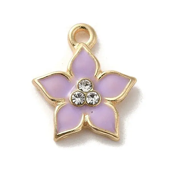 Flower Alloy Enamel Pendants
