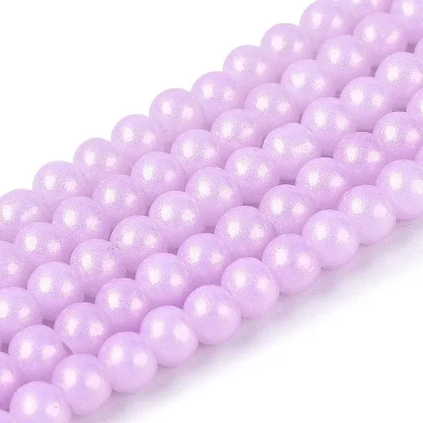 Baking Paint Glass Pearl Beads Strands