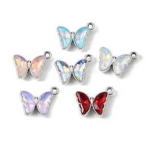 UV Plating Alloy Glass Pendants