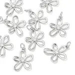 SHEGRACE Brass Micro Pave Clear Cubic Zirconia Pendants