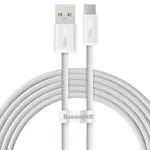 Datový kabel Baseus Dynamic Series Fast Charging USB-A - USB-C 100W 2m, bílá
