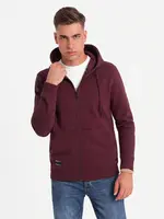 Ombre Unzipped cotton men's BASIC sweatshirt - maroon