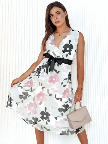 Sukýnka CARIBBEA bílá s květinovým vzorem