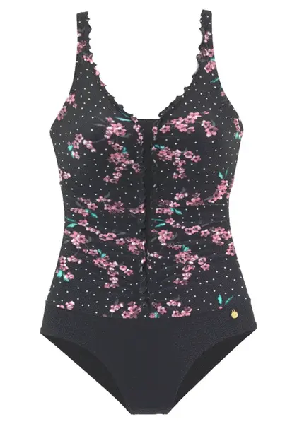 LASCANA Jednodielne plavky  čierna