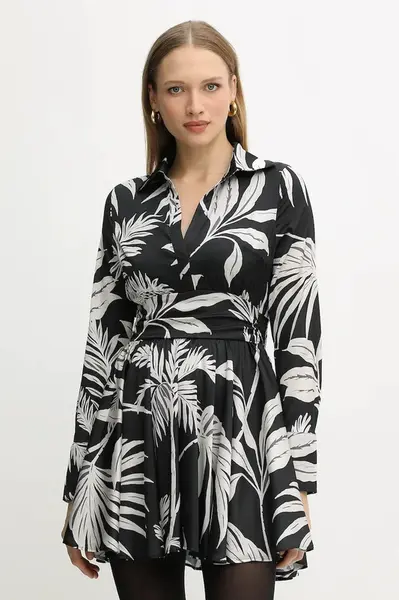 Šaty Guess CONCETTA černá barva, mini, W5YK00 WF1T2