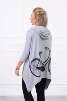 Kesi Mikina s potiskem kola šedá