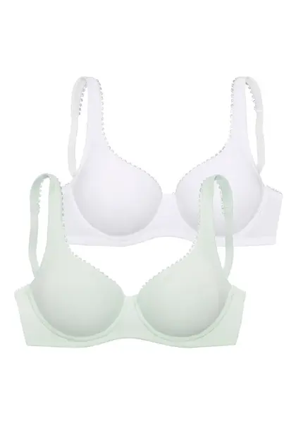 PETITE FLEUR Podprsenka  mätová / biela