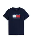 Tommy Jeans Tričko  námornícka modrá / rubínová / biela