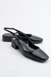 LuviShoes State Black Skin Women's Heeled Shoes