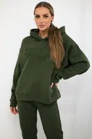 Zateplený bavlněný set, mikina + kalhoty Brooklyn khaki
