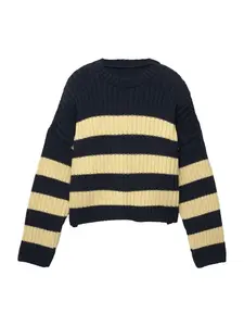 Pull&Bear Sveter  tmavomodrá / svetložltá