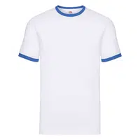 White T-shirt Ringer Fruit of the Loom