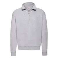 Grey Men's Sweatshirt Zip Neck Sweat Fruit of the Loom