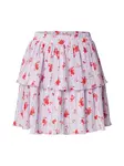 PIECES Sukňa 'PCAMBER'  levanduľová / krvavo červená