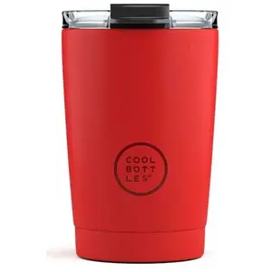 COOL BOTTLES TERMO 330 ML Nerezový termo hrnek, červená, velikost 330 ML