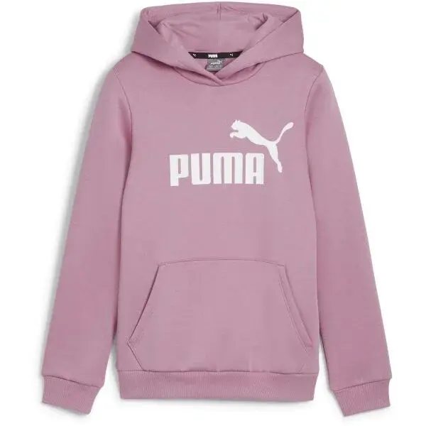 Puma ESSENTIALS LOGO HOODIE FL G Dívčí mikina, růžová, velikost