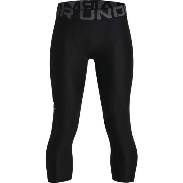Under Armour HEATGEAR 3/4 LEGGINGS Chlapecké legíny, černá, velikost XS