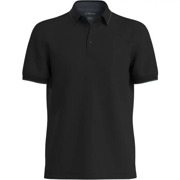 s.Oliver RL POLO NOOS Pánská polokošile, černá, velikost