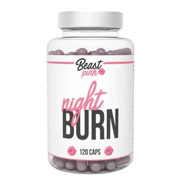 GymBeam NIGHT BURN BEASTPINK 120 CAPS Spalovač tuků, , velikost