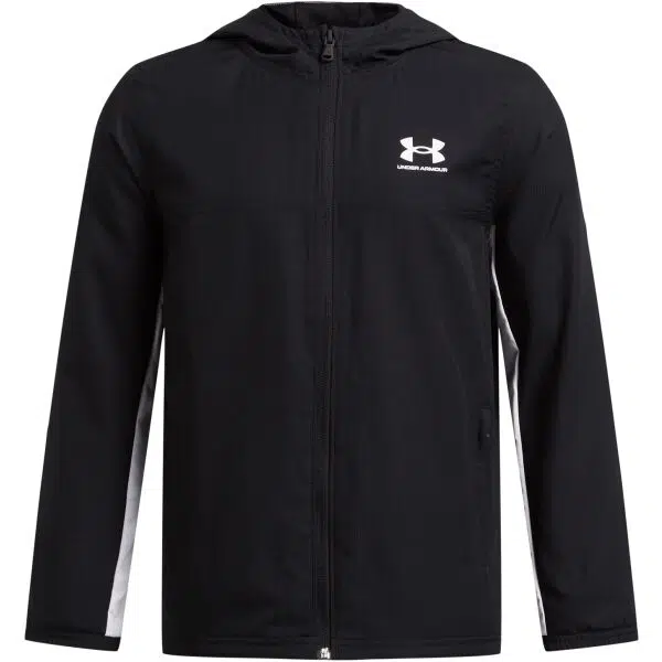 Under Armour RIVAL WOVEN JACKET Chlapecká bunda, černá, velikost L