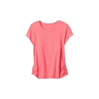 GAP V-LOGO SIDE RUCHED Dívčí tričko, růžová, velikost
