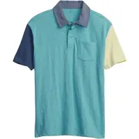GAP CHAMBRAY POLO Chlapčenské tričko, tyrkysová, veľkosť
