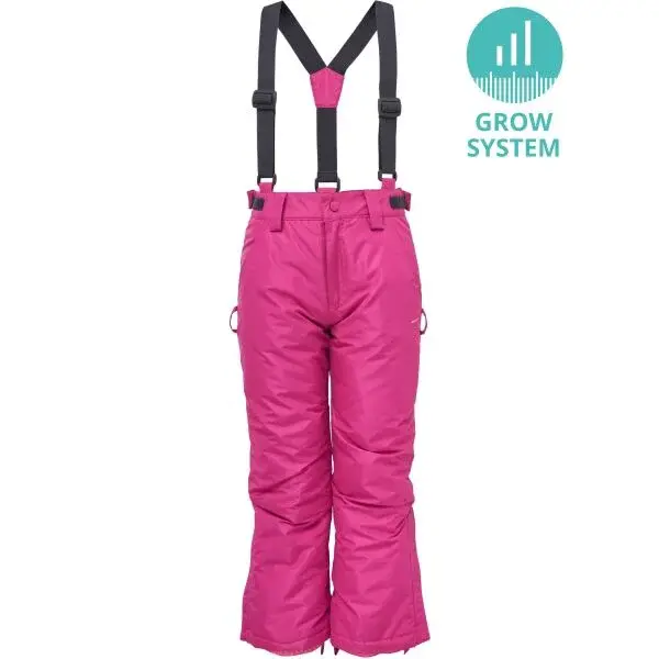 LOAP CUAL GROW SYSTEM Rostoucí dětské lyžařské kalhoty, růžová, velikost 146-152