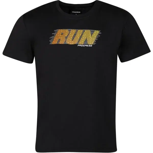 PROGRESS DEPORTE RUN Pánské sportovní triko, černá, velikost