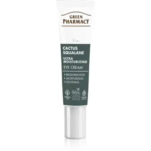 Green Pharmacy Cactus & Squalane Eye Cream hydratačná a rozjasňujúca starostlivosť na očné viečka a kruhy pod očami 15 ml