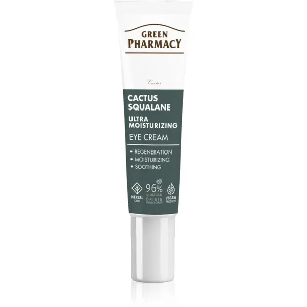 Green Pharmacy Cactus & Squalane Eye Cream hydratačná a rozjasňujúca starostlivosť na očné viečka a kruhy pod očami 15 ml