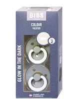 BIBS Colour Cumlíky z prírodného kaučuku, veľkosť 2, Sage nočný/Cloud nočný 2 ks